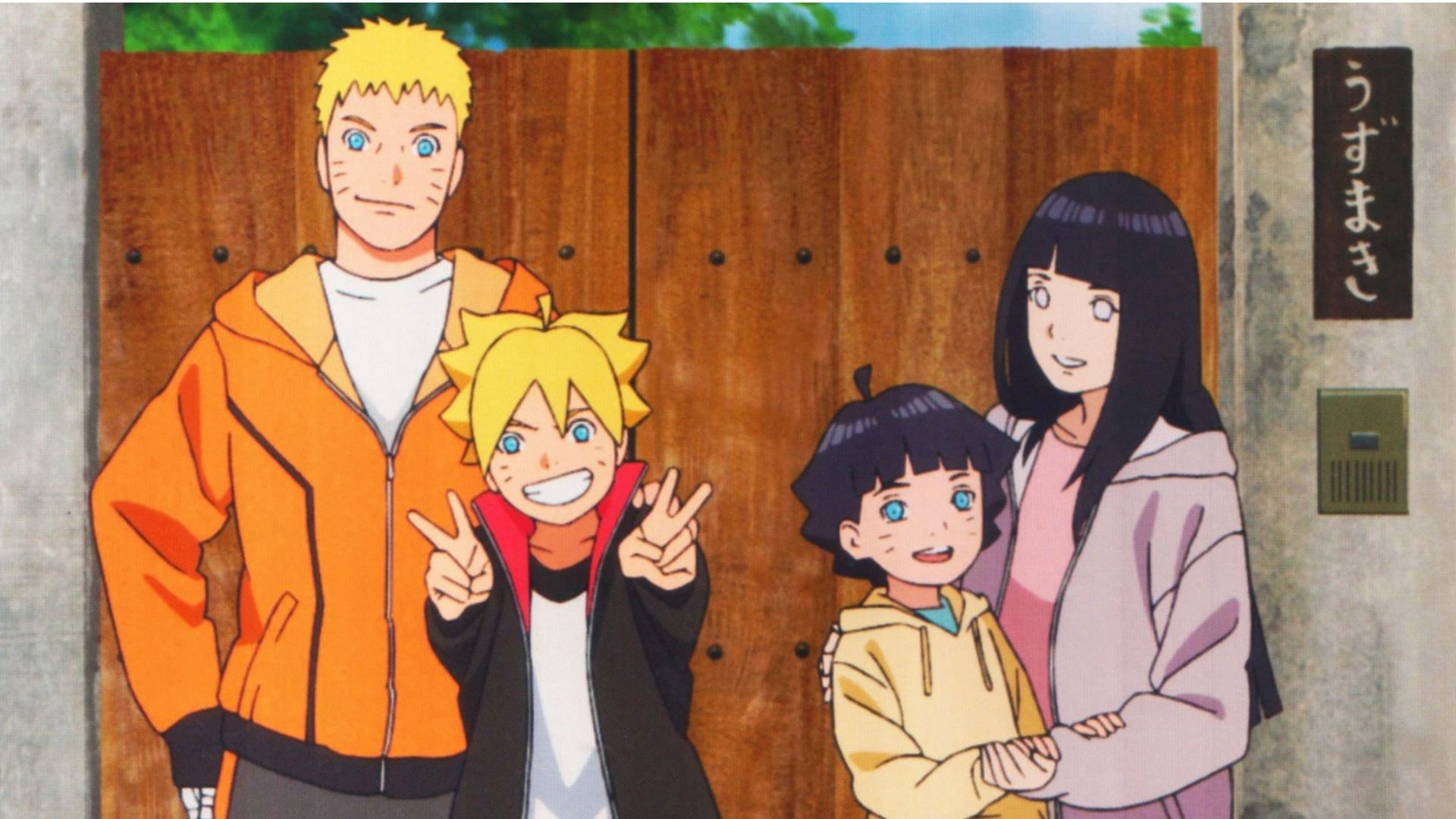 The Uzumaki family as seen in the anime (Image via Studio Pierrot)